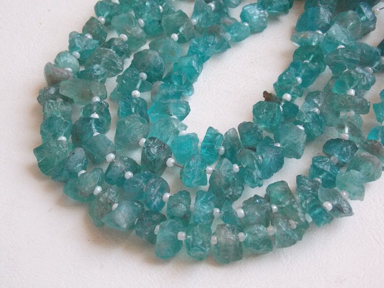 Sky Blue Apatite Rough Beads,Anklets,Chips,Nuggets,Uncut,Loose Stone,10Inch Strand 12X8To8X7MM Approx,Wholesaler,Supplies,100%Natural  RB5 | Save 33% - Rajasthan Living 16