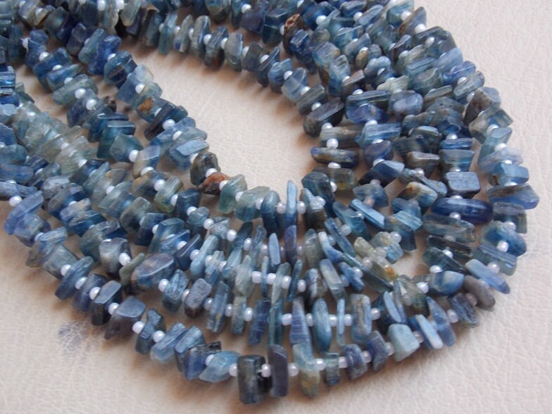 Natural Blue Kyanite Rough Beads,Anklets,Uncut,Nuggets,Chip 12Inchs Strand 10X5To6X5MM Approx,Wholesale Price,New Arrival RB7 | Save 33% - Rajasthan Living 12