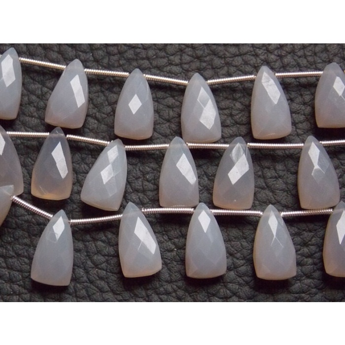 Gray Chalcedony Long Triangle,Trillion,Pyramid,Teardrop,Drop,Briolette,Faceted,Earrings Pair,Wholesaler,New Arrival 15X8MM Approx PME-CY1 | Save 33% - Rajasthan Living 9