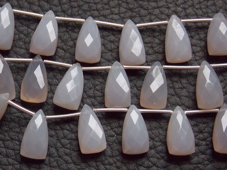 Gray Chalcedony Long Triangle,Trillion,Pyramid,Teardrop,Drop,Briolette,Faceted,Earrings Pair,Wholesaler,New Arrival 15X8MM Approx PME-CY1 | Save 33% - Rajasthan Living 16