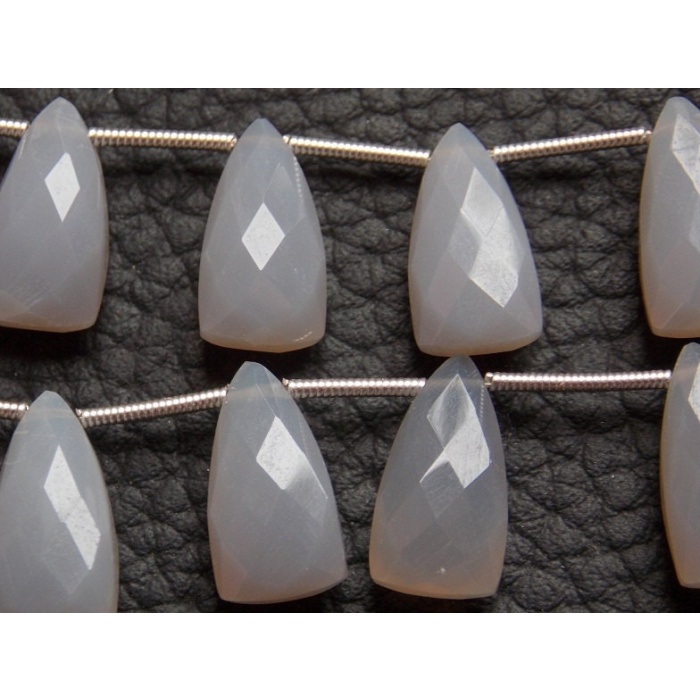 Gray Chalcedony Long Triangle,Trillion,Pyramid,Teardrop,Drop,Briolette,Faceted,Earrings Pair,Wholesaler,New Arrival 15X8MM Approx PME-CY1 | Save 33% - Rajasthan Living 8