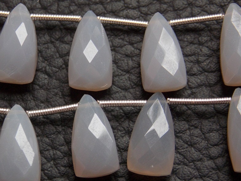 Gray Chalcedony Long Triangle,Trillion,Pyramid,Teardrop,Drop,Briolette,Faceted,Earrings Pair,Wholesaler,New Arrival 15X8MM Approx PME-CY1 | Save 33% - Rajasthan Living 15