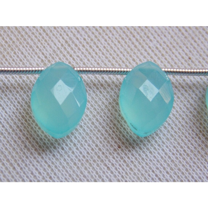 Aqua Chalcedony Marquise,Faceted,Teardrop,Drop,Briolette,Blue Color,Handmade,Loose Stone,Wholesaler,Supplies,12X8MM Approx PME(CY2) | Save 33% - Rajasthan Living 8