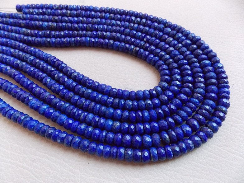 Lapis Lazuli Faceted Roundel Bead,Loose Stone,Handmade,Necklace,For Making Jewelry,Beaded Bracelet,Wholesaler 100%Natural B6 | Save 33% - Rajasthan Living 25