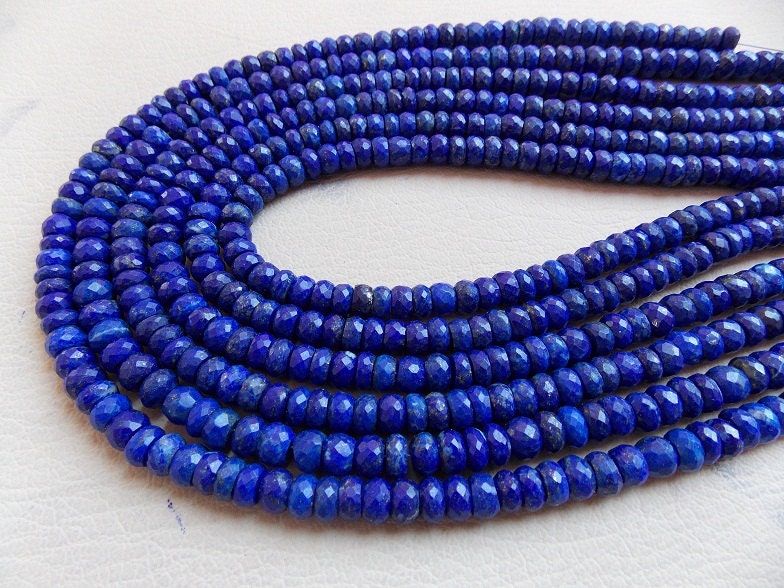 Lapis Lazuli Faceted Roundel Bead,Loose Stone,Handmade,Necklace,For Making Jewelry,Beaded Bracelet,Wholesaler 100%Natural B6 | Save 33% - Rajasthan Living 23