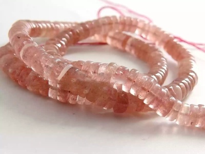 Strawberry Quartz Smooth Tyres,Coin,Button Shape Bead,Multi Shaded,Loose Stone,Handmade,For Jewelry Makers 16Inch Strand 100%Natural (Pme)T2 | Save 33% - Rajasthan Living 15
