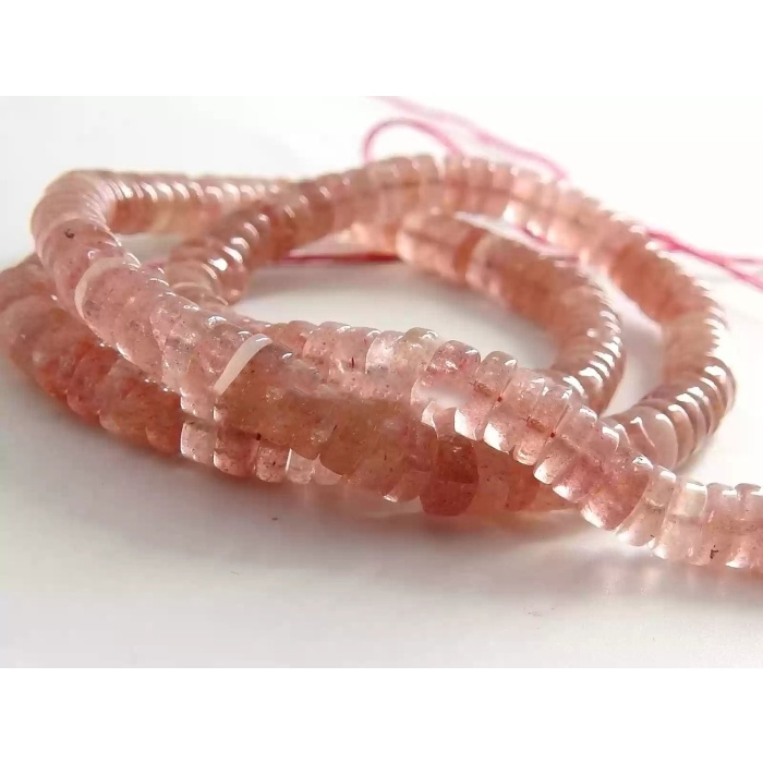 Strawberry Quartz Smooth Tyres,Coin,Button Shape Bead,Multi Shaded,Loose Stone,Handmade,For Jewelry Makers 16Inch Strand 100%Natural (Pme)T2 | Save 33% - Rajasthan Living 9