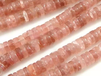 Strawberry Quartz Smooth Tyres,Coin,Button Shape Bead,Multi Shaded,Loose Stone,Handmade,For Jewelry Makers 16Inch Strand 100%Natural (Pme)T2 | Save 33% - Rajasthan Living 14
