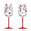 iHandikart Valentine Wine Glasses (Set of 2 Glass) for Gift Anniversary | Date Night |Besties |BFF| Bridesmaids | Weddings | Parties 30007 | Save 33% - Rajasthan Living 9