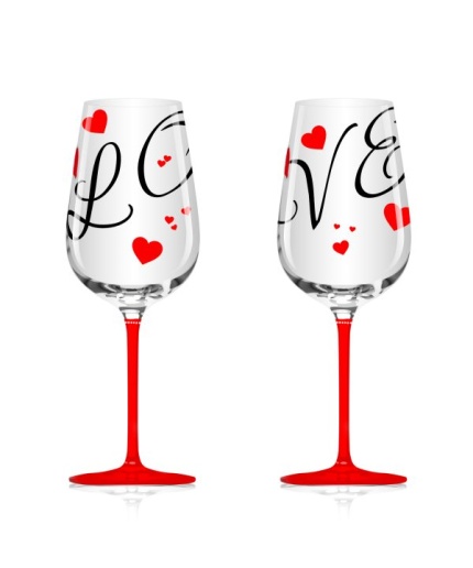iHandikart Valentine Wine Glasses (Set of 2 Glass) for Gift Anniversary | Date Night |Besties |BFF| Bridesmaids | Weddings | Parties 30007 | Save 33% - Rajasthan Living 6