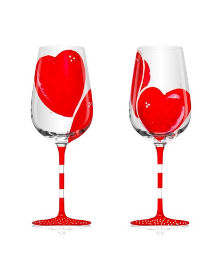 iHandikart Valentine Wine Glasses (Set of 2 Glass) for Gift Anniversary | Date Night |Besties |BFF| Bridesmaids | Weddings | Parties. 30009 | Save 33% - Rajasthan Living