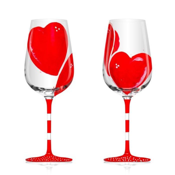 iHandikart Valentine Wine Glasses (Set of 2 Glass) for Gift Anniversary | Date Night |Besties |BFF| Bridesmaids | Weddings | Parties. 30009 | Save 33% - Rajasthan Living 5