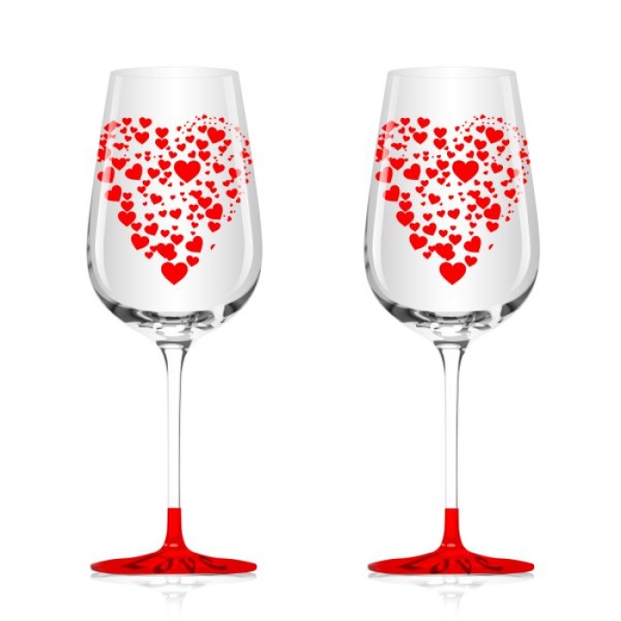 iHandikart Valentine Wine Glasses (Set of 2 Glass) for Gift Anniversary | Date Night |Besties |BFF| Bridesmaids | Weddings | Parties. 30008 | Save 33% - Rajasthan Living 5