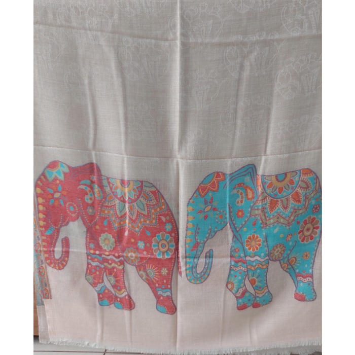 Big Elephants Pure Pashmina Handmade Shawl/Cashmere Scarf/Shawl, Handwoven on Handloom in Kashmir, Super Soft, Light Weave | Save 33% - Rajasthan Living 7