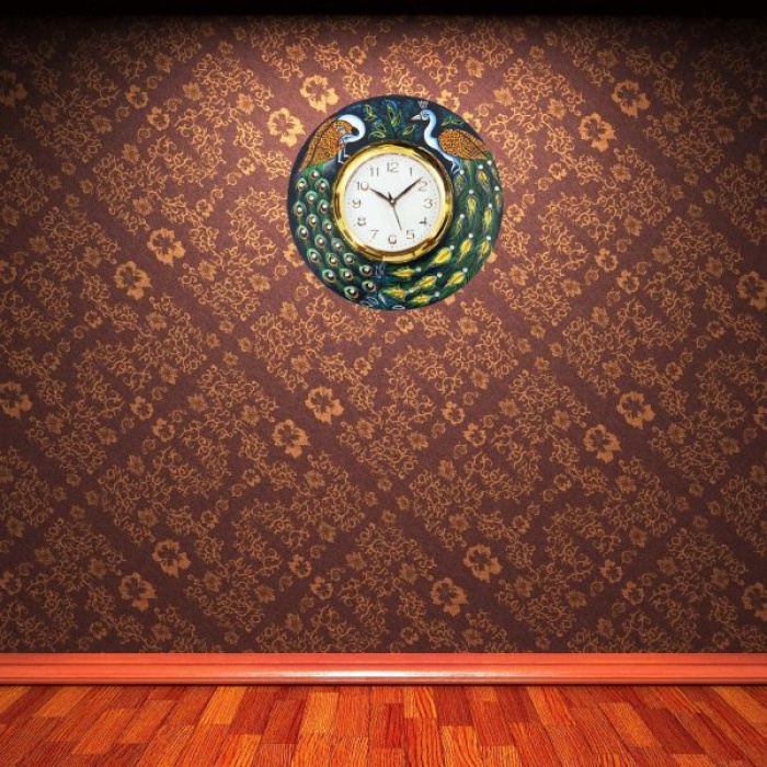 Decorative Wall Clock From iHandikrt Handicrafts Classic Wooden Handpainted Clock | Save 33% - Rajasthan Living 6