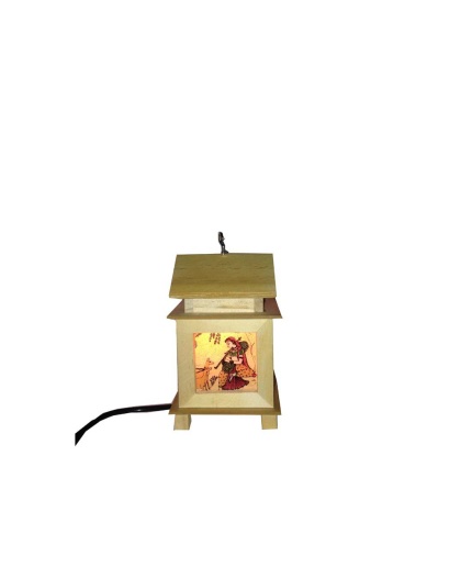 iHandikart Wooden Gemstone Painting Hanging Lamp | Save 33% - Rajasthan Living 6