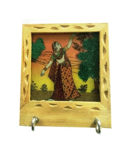 Ihandikart Gemstone Painting Wooden Key Holder (Set of 5) | Save 33% - Rajasthan Living