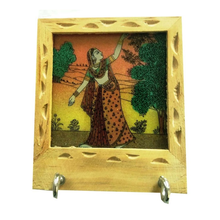 Ihandikart Gemstone Painting Wooden Key Holder (Set of 5) | Save 33% - Rajasthan Living 5
