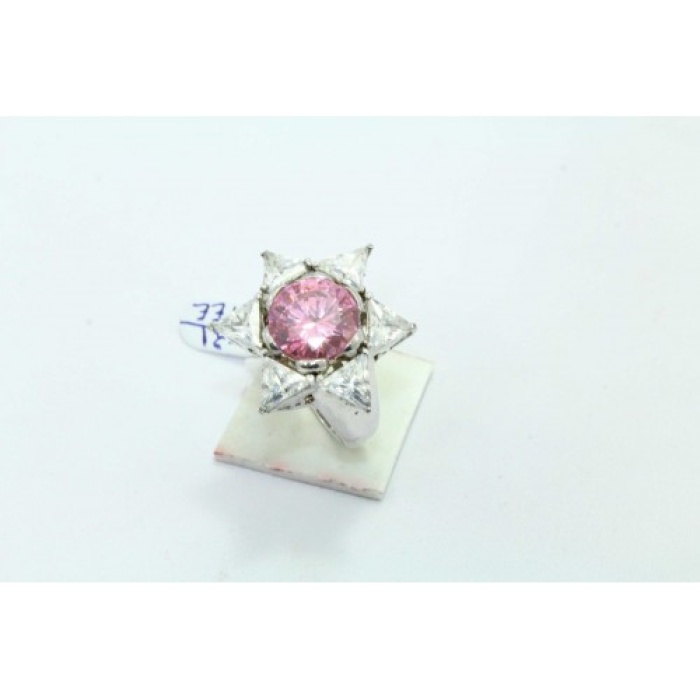 Handmade 925 Sterling Silver Ring With White Pink Zircon Gemstone | Save 33% - Rajasthan Living 6