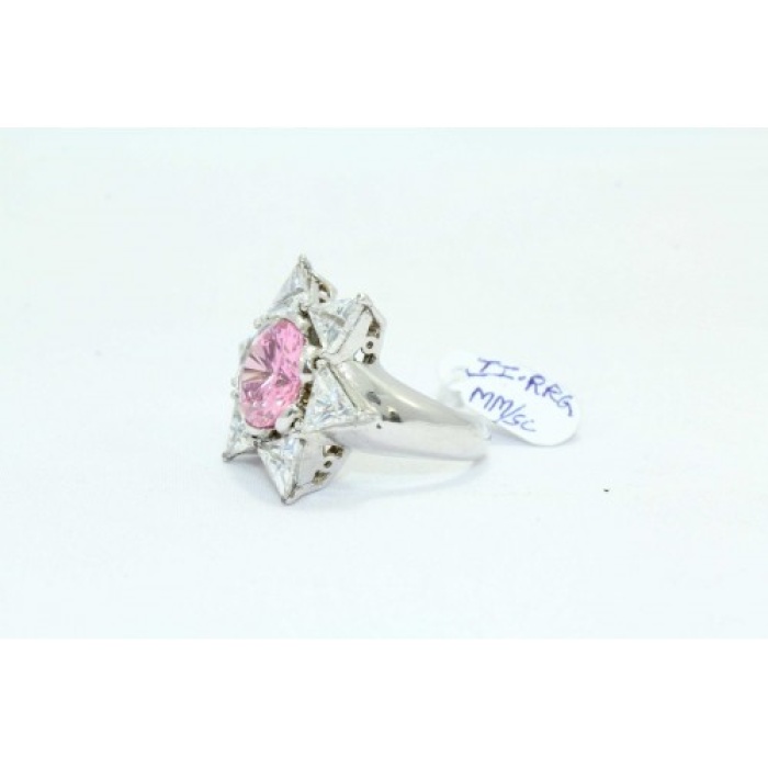 Handmade 925 Sterling Silver Ring With White Pink Zircon Gemstone | Save 33% - Rajasthan Living 10