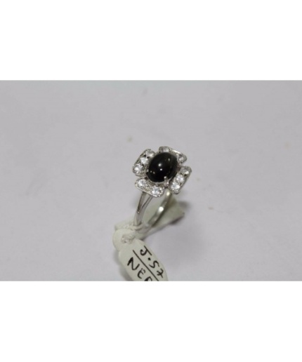 Handmade 925 Sterling Silver Ring Real Black Star Gemstone & Zircons | Save 33% - Rajasthan Living 3