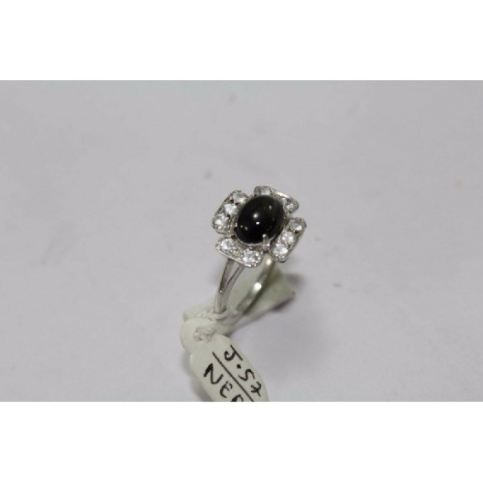 Handmade 925 Sterling Silver Ring Real Black Star Gemstone & Zircons | Save 33% - Rajasthan Living 6