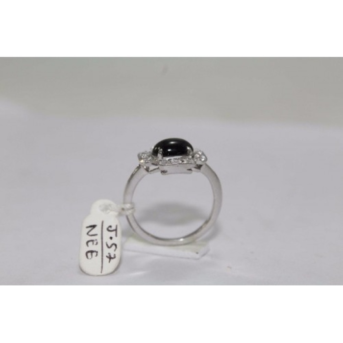 Handmade 925 Sterling Silver Ring Real Black Star Gemstone & Zircons | Save 33% - Rajasthan Living 11