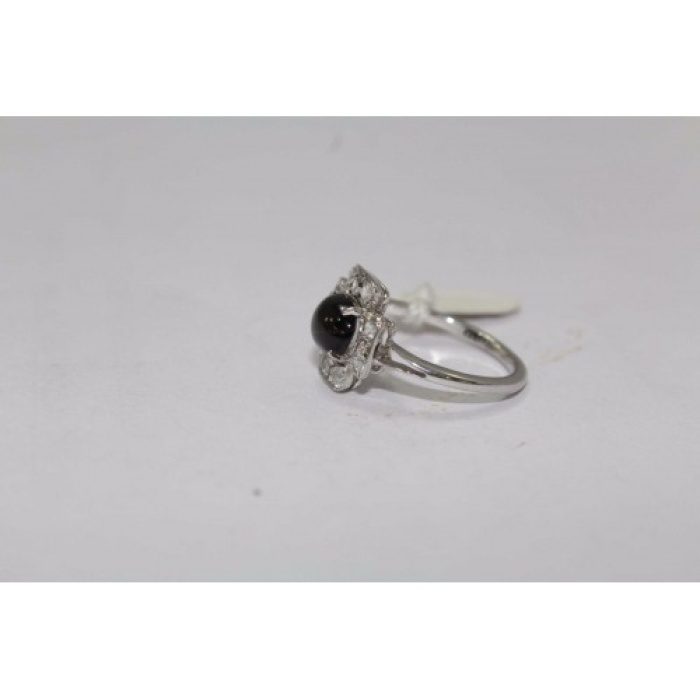 Handmade 925 Sterling Silver Ring Real Black Star Gemstone & Zircons | Save 33% - Rajasthan Living 9