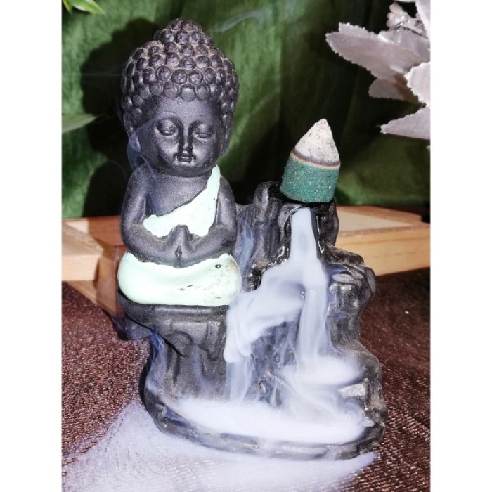 Polyresin Green Buddha Smoke Fountain | Save 33% - Rajasthan Living 7