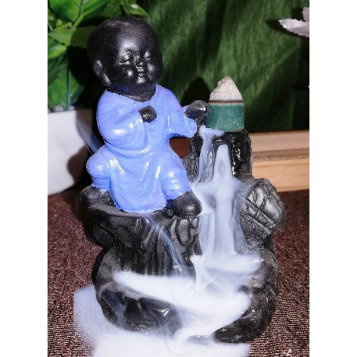 Polyresin Blue Monk Smoke Fountain | Save 33% - Rajasthan Living 8