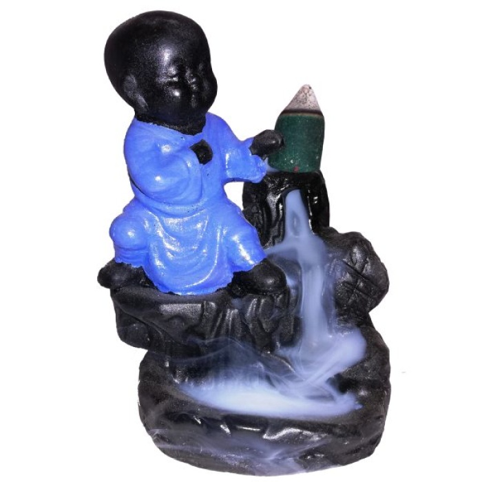 Polyresin Blue Monk Smoke Fountain | Save 33% - Rajasthan Living 7