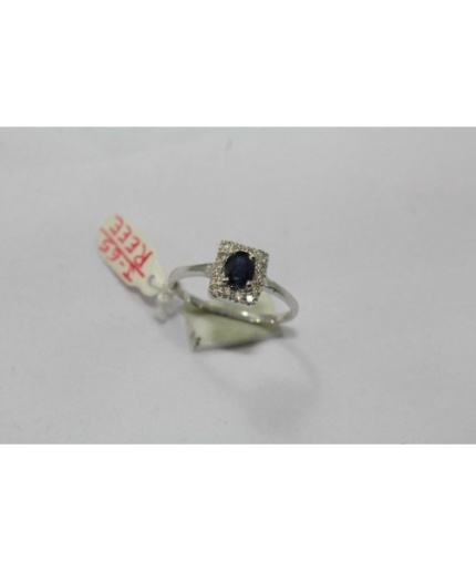 925 Sterling Women’s Silver Ring, Real Blue Sapphire And Diamonds | Save 33% - Rajasthan Living