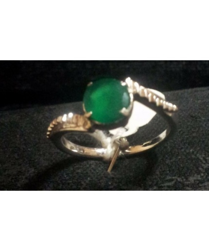 925 Sterling Silver Ring With Natural Real Green Onyx Gemstone | Save 33% - Rajasthan Living