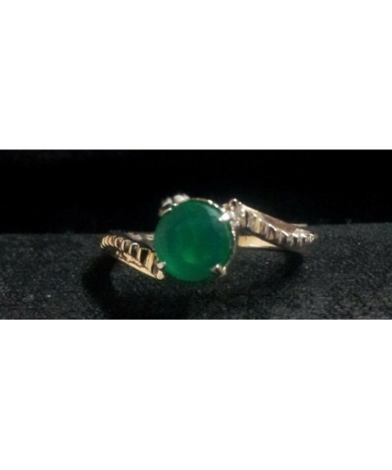 925 Sterling Silver Ring With Natural Real Green Onyx Gemstone | Save 33% - Rajasthan Living 3