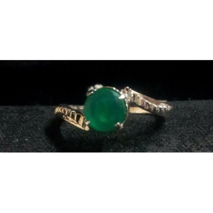 925 Sterling Silver Ring With Natural Real Green Onyx Gemstone | Save 33% - Rajasthan Living 6