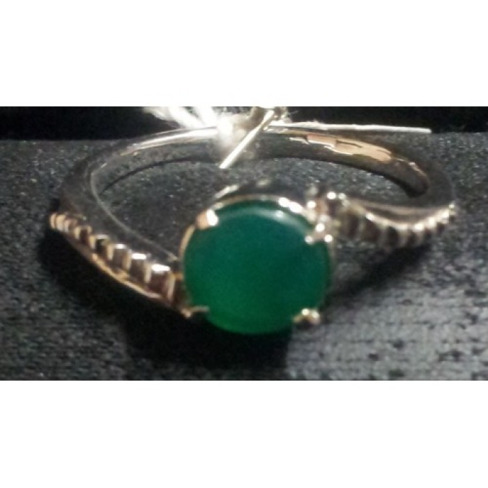 925 Sterling Silver Ring With Natural Real Green Onyx Gemstone | Save 33% - Rajasthan Living 7