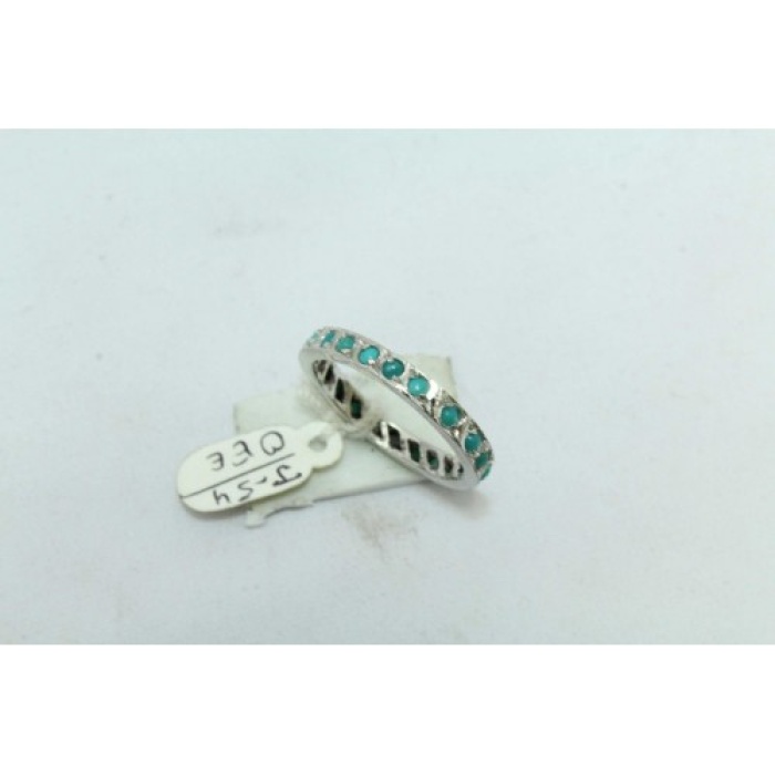 925 Sterling Silver Women’s Band Ring Natural Turquoiae Stone | Save 33% - Rajasthan Living 5