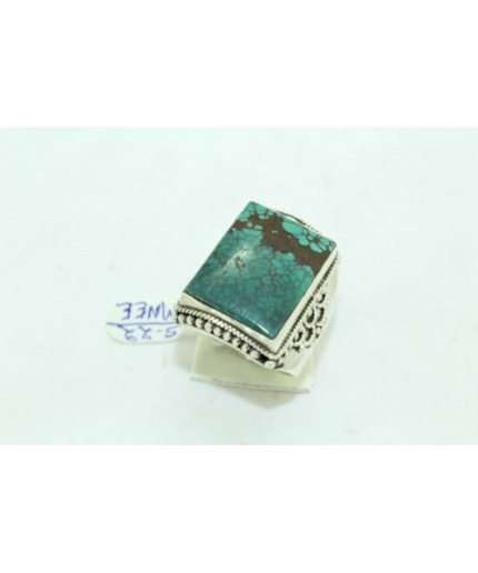 925 Sterling Silver Unisex Turquoise Stone Oxidised Polish | Save 33% - Rajasthan Living