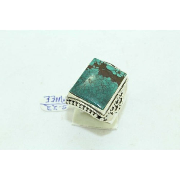 925 Sterling Silver Unisex Turquoise Stone Oxidised Polish | Save 33% - Rajasthan Living 5
