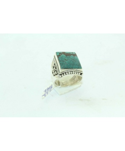 925 Sterling Silver Unisex Turquoise Stone Oxidised Polish | Save 33% - Rajasthan Living 3