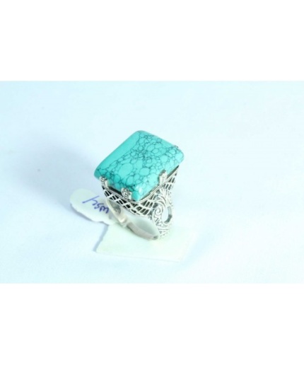 925 Sterling Silver Turquoise Stone  Oxidised Polish | Save 33% - Rajasthan Living 3