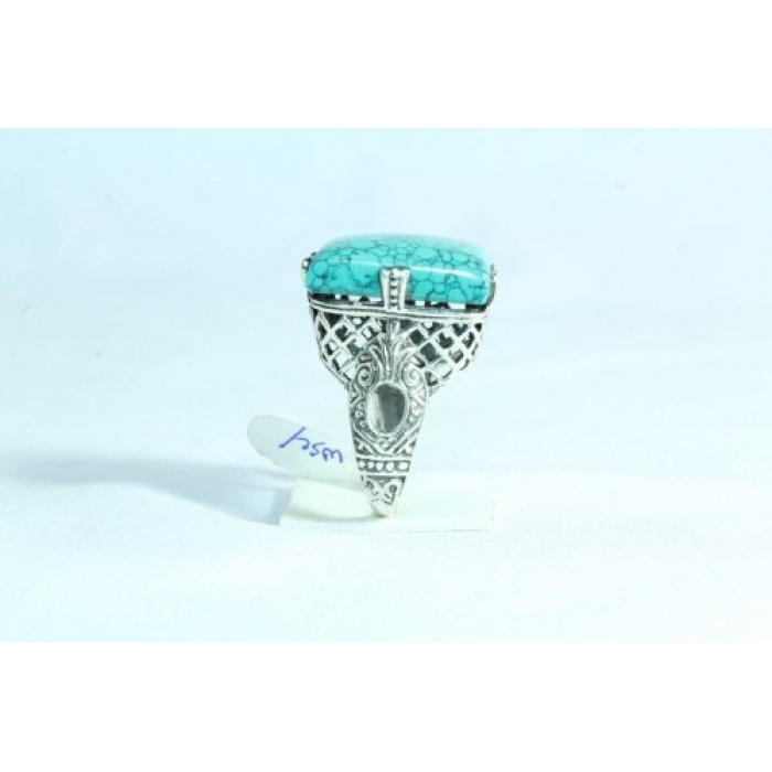 925 Sterling Silver Turquoise Stone  Oxidised Polish | Save 33% - Rajasthan Living 8