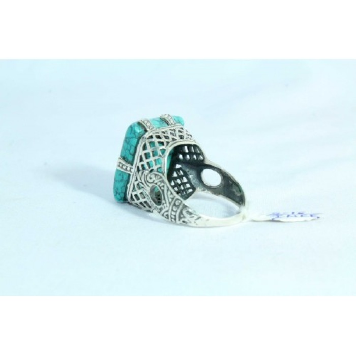 925 Sterling Silver Turquoise Stone  Oxidised Polish | Save 33% - Rajasthan Living 9