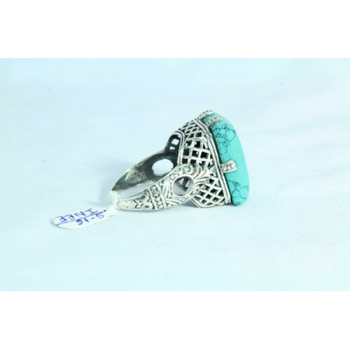 925 Sterling Silver Turquoise Stone  Oxidised Polish | Save 33% - Rajasthan Living 11