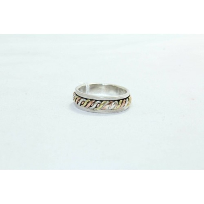 925 Sterling Silver Unisex Ring Rotating Band Oxidise Polish | Save 33% - Rajasthan Living 6