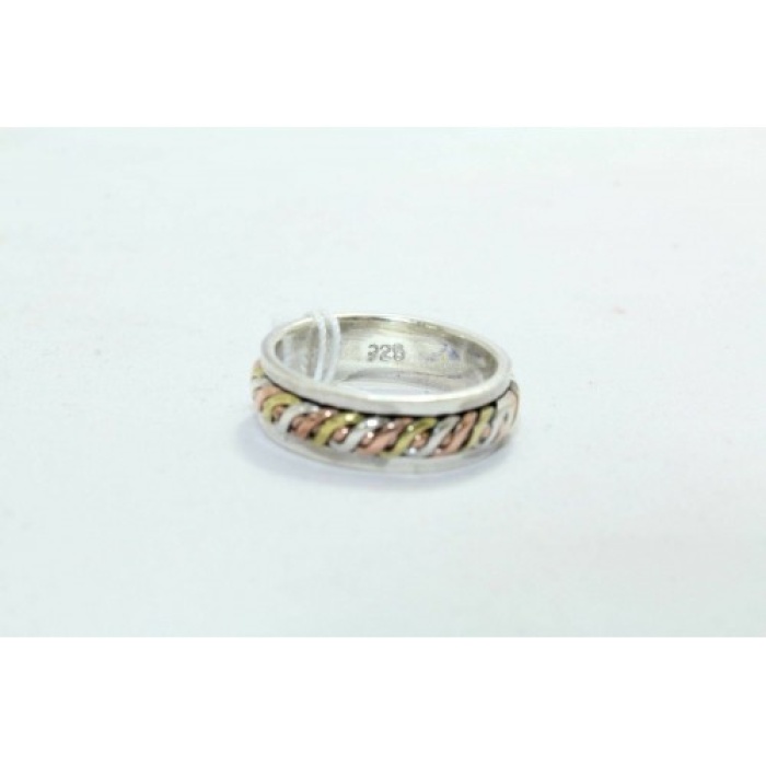 925 Sterling Silver Unisex Ring Rotating Band Oxidise Polish | Save 33% - Rajasthan Living 5