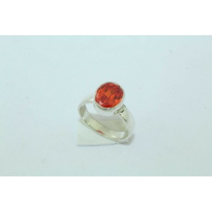 925 Sterling Silver Orange Cubic Zirconia Zircon Stone | Save 33% - Rajasthan Living 5