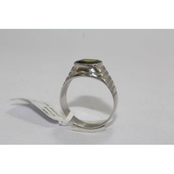 925 Hallmarked Sterling Silver Mens Ring Real Green Peridot Gemstone | Save 33% - Rajasthan Living 7