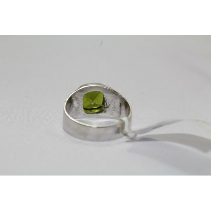 925 Hallmarked Sterling Silver Mens Ring Real Green Peridot Gemstone | Save 33% - Rajasthan Living 10