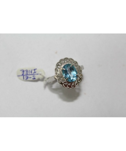 925 Hallmarked Sterling Silver Real Blue Topaz Gemstone | Save 33% - Rajasthan Living